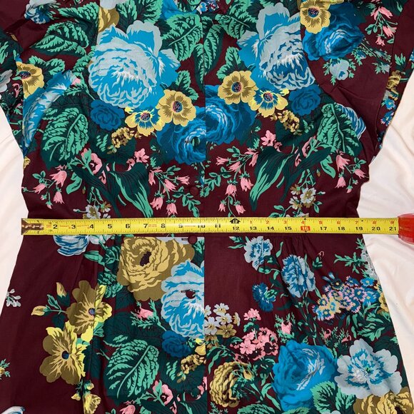 Tuckernuck Oxblood Verdant Floral Alice Dress - L - Picture 6 of 10